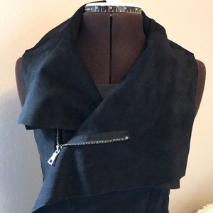 BCBG MaxAzria asymmetrical black vest, xsmall